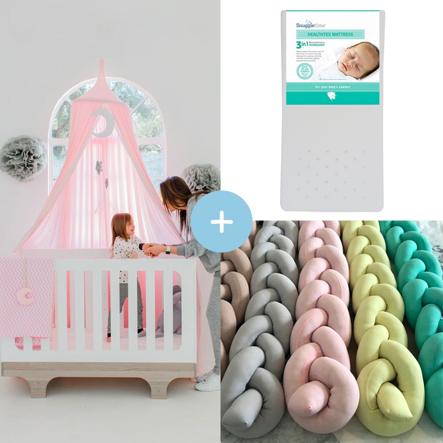 Baby bed with mattress bundle on sale