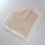 Lilly 'n Jack Snuggle Blankets Baby Bedding Lilly 'n Jack Caramel Fleece White Satin