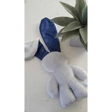 Lilly 'n Jack Snuggle Bunny Grey Fleece with Navy Satin Ears