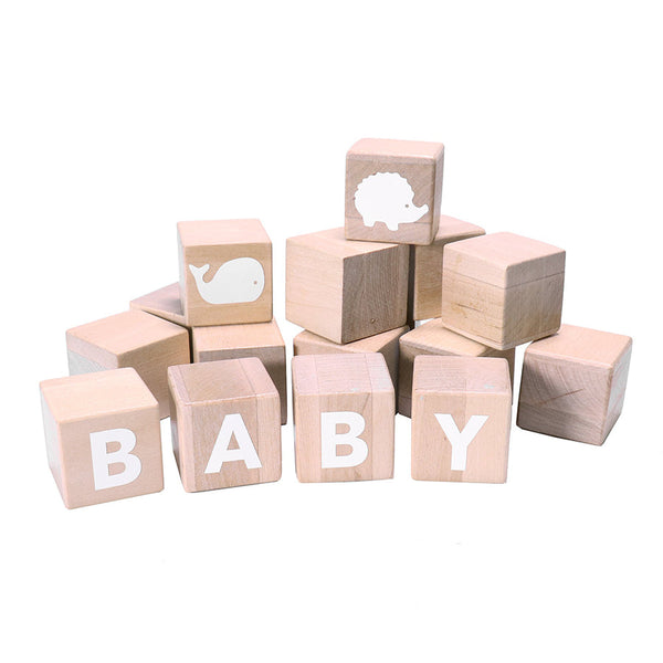 Alphabet Blocks Baby Toys & Activity Equipment GroBaby White 