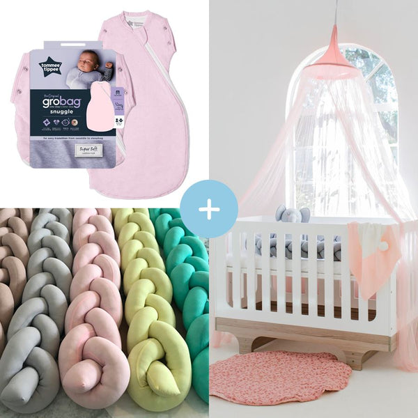 Braided Cot Bumper + Hanging Tent + GroSnuggle Tog Furniture The Happy Brand 