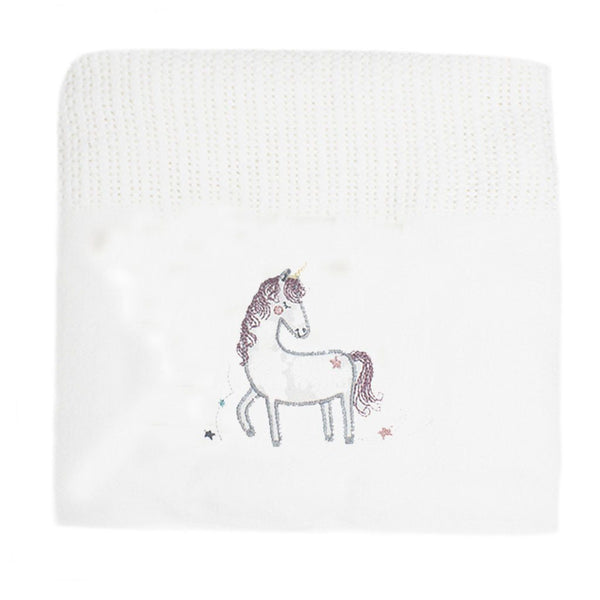 Cellular Cotton Baby Blanket-Unicorn Baby Bedding Babes & Kids 