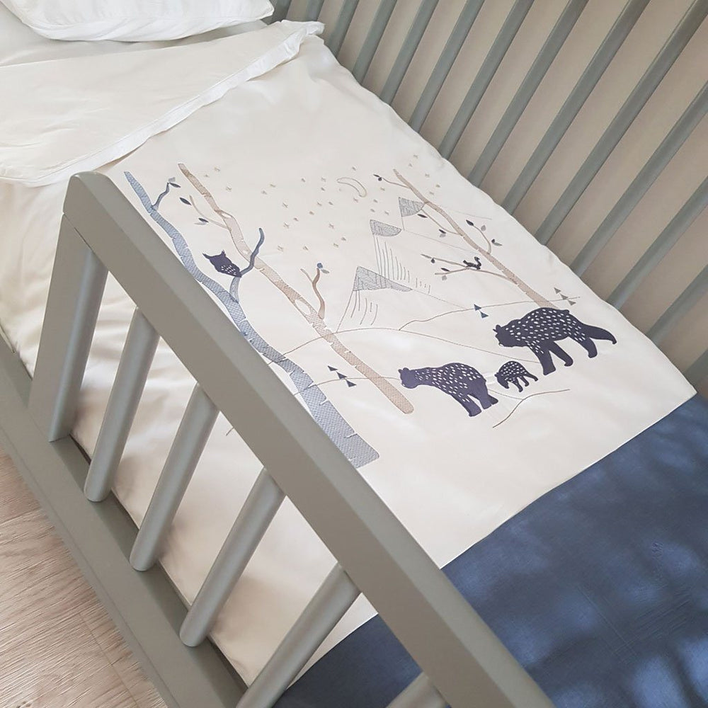 Babes Kids Egyptian Cotton Cot Duvet Cover Set Into The Woods The Happy Brand