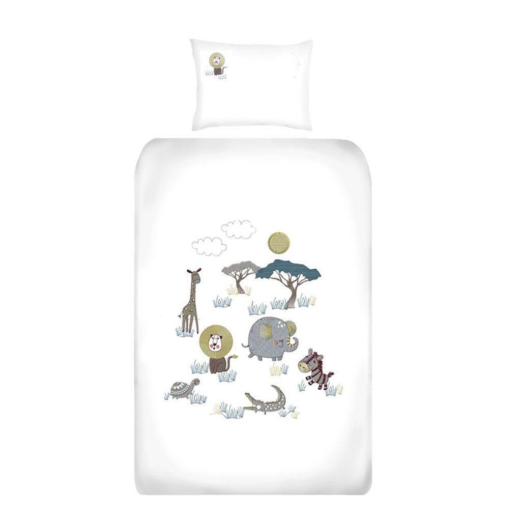 Babes & Kids 100 Cotton Cot Duvet Cover Set African Safari The