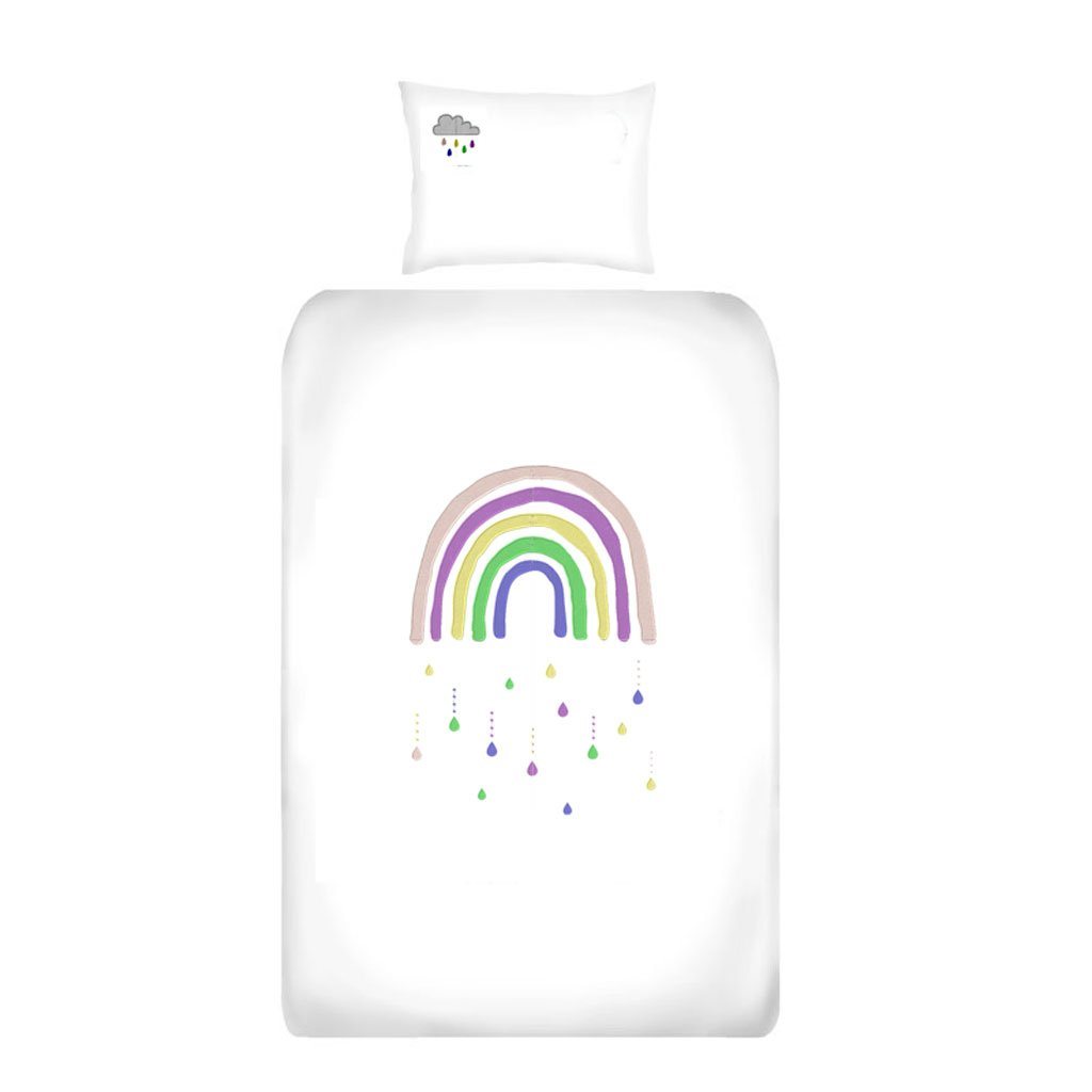 Babes & Kids Egyptian Cotton Cot Duvet Cover SetRainbow The Happy Brand