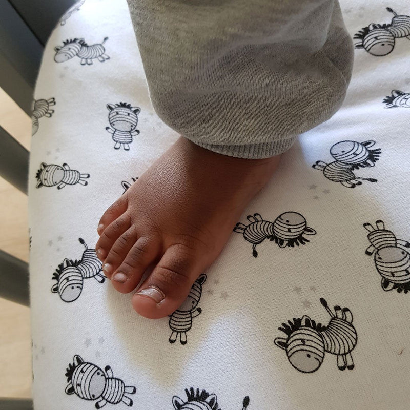 Fitted Sheet - Zany Zebra Bed Sheets Babes & Kids 