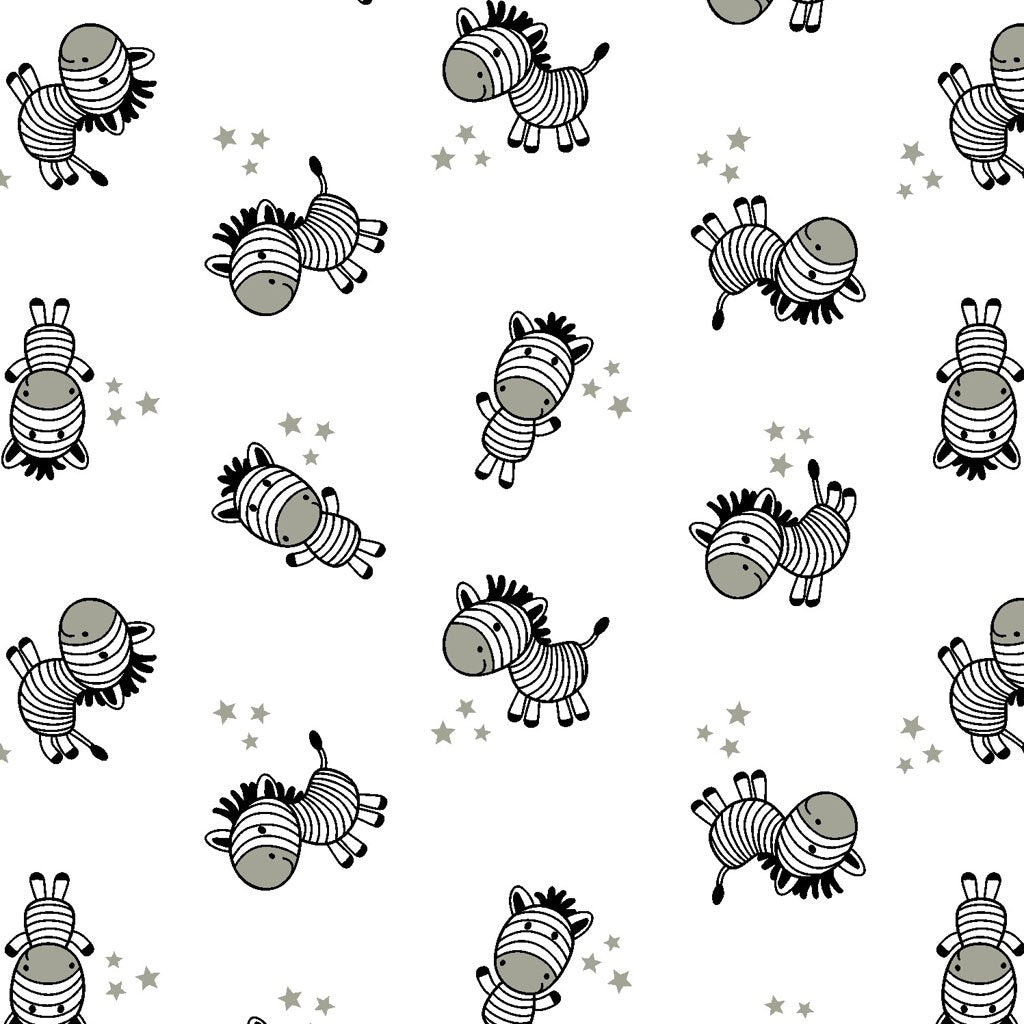 little acorn Zebra Cot Fitted Sheet The Happy Brand