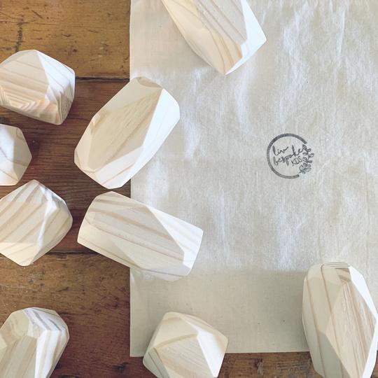 Gem Stacking | 10 Pieces Wooden Toys Liv Bespoke Raw Pine 