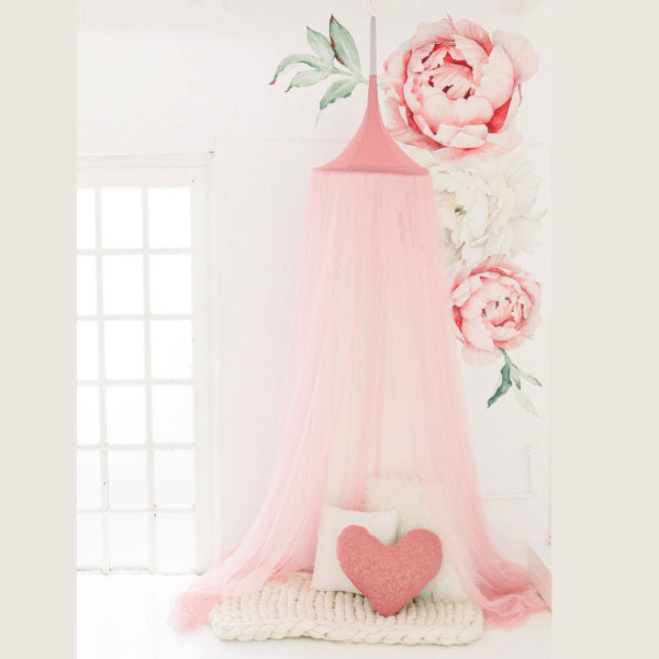 Hanging Canopy Tent Netting Vintage Pink