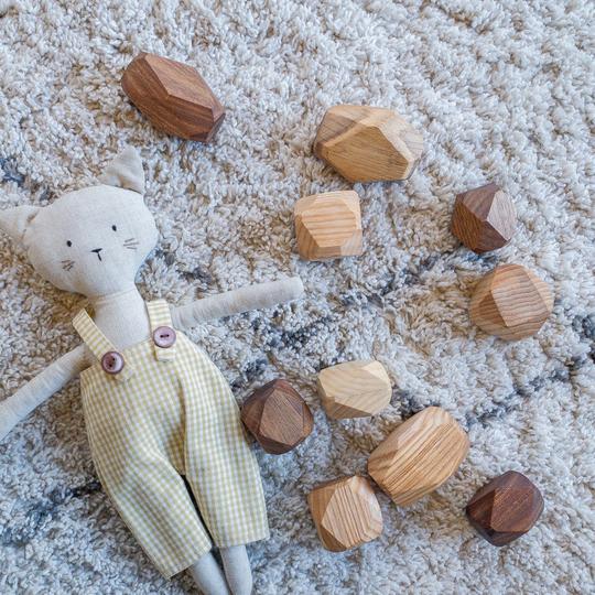 Hardwood Gem Blocks | 10 Pieces Wooden Toys Liv Bespoke 