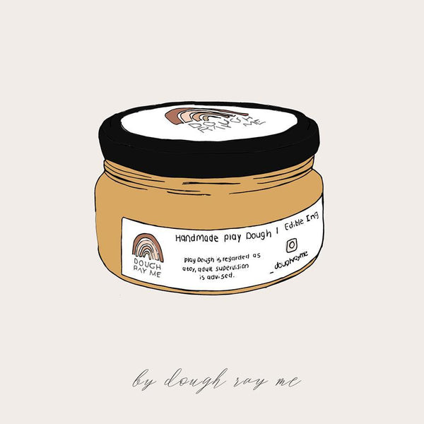 Individual Playdough Jar | Honey Mustard Playdough Dough Ray Me Honey Mustard 