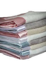 Lilly 'n Jack Snuggle Blankets Baby Bedding Lilly 'n Jack White Fleece Navy Satin 