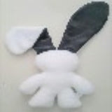Lilly 'n Jack - Snuggle Bunny - White Fleece with Satin Ears Plushie Lilly 'n Jack White and Black 