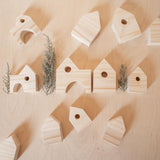 Little City Houses Large | 9 Pieces Wooden Toys Liv Bespoke Raw Pine 