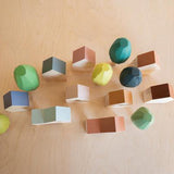Little City Houses Small | 9 Pieces Wooden Toys Liv Bespoke Pink, Blue & Toffee Mix 