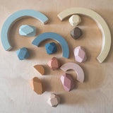 Stacking Rainbow | 5 Pieces Wooden Toys Liv Bespoke Seashell 