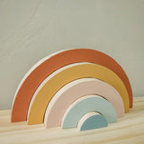 Stacking Rainbow | 5 Pieces Wooden Toys Liv Bespoke Warmth 