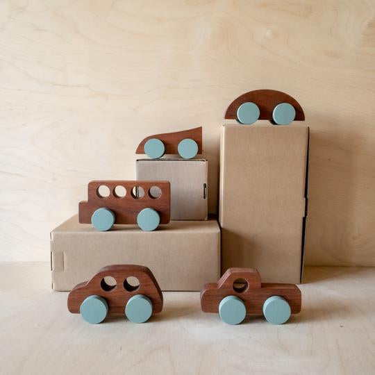 Wooden Car Set | 5 Pieces Wooden Toys Liv Bespoke Fynbos Green 