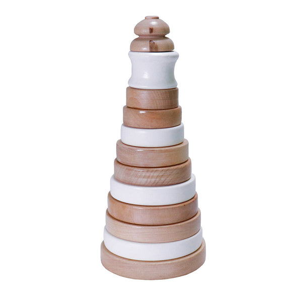 Wooden Stacker Wooden Toys GroBaby White 